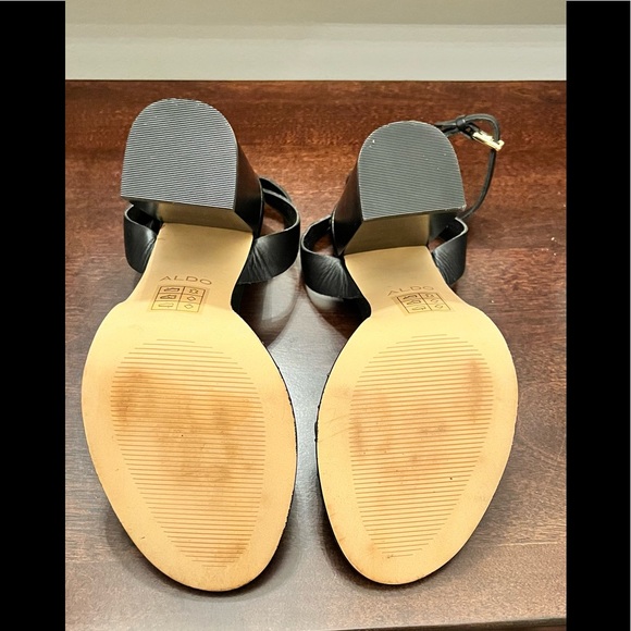 Aldo Black Block Heel Sandals - Picture 3 of 5
